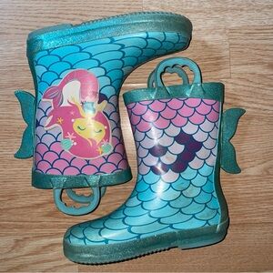 Girl’s Member’s Mark Mermaid Rain Boots